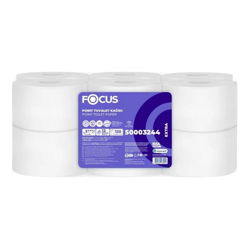 Focus Extra Center-Pull Toilet Paper 12-Pack 120 m New