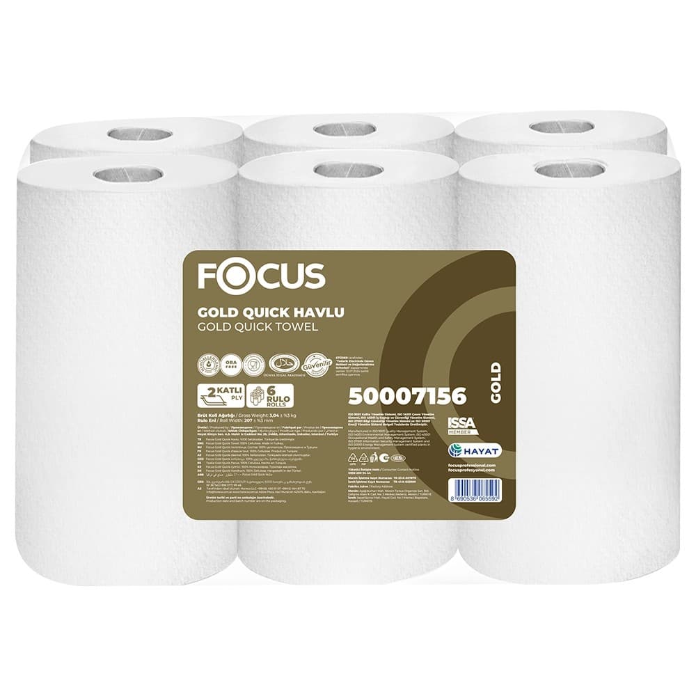 Focus Gold Quick / Sensörlü Havlu / 6 Rulo