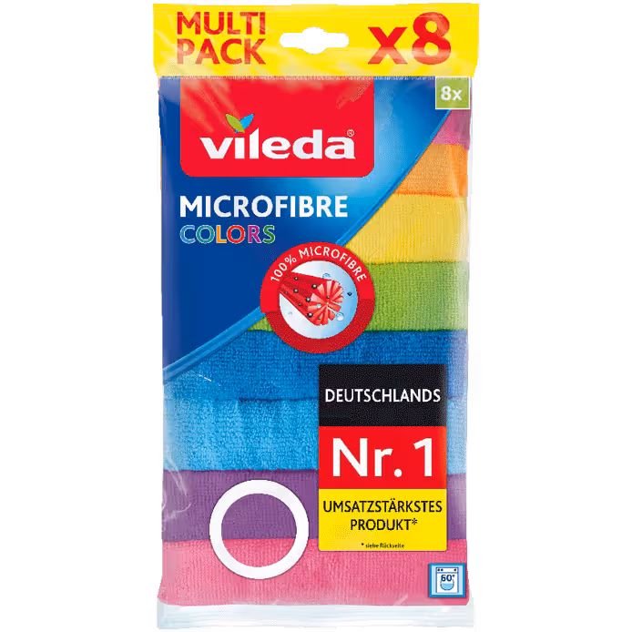 Mikrofiber Colors Çok Amaçlı Temizlik Bezi 8’li Paket
