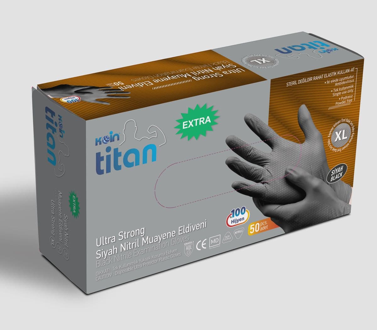 Siyah Titan Extra Eldiven Ekstra Büyük