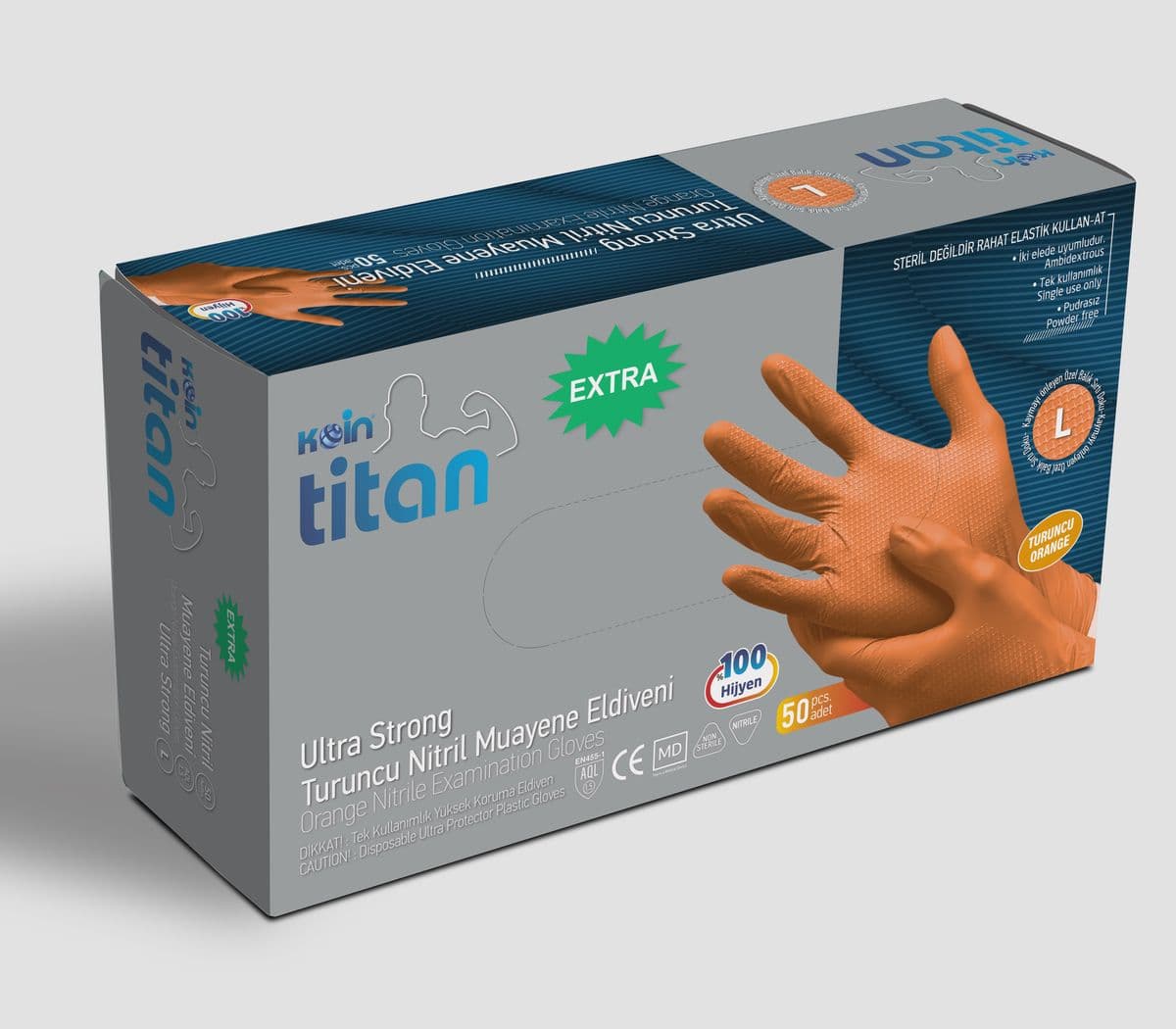 Turuncu Titan Ekstra Eldiven Büyük