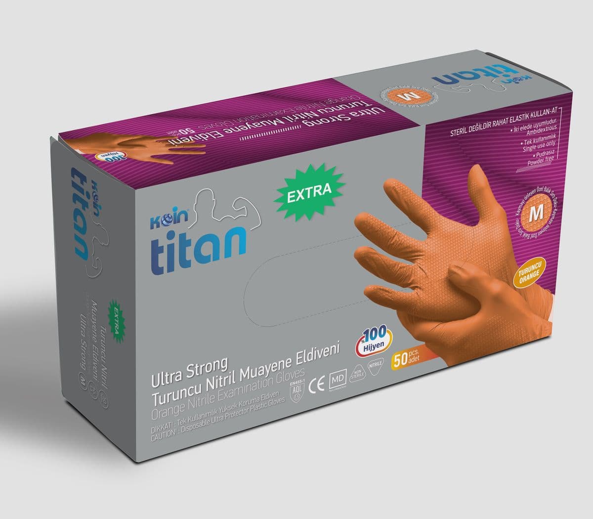 Turuncu Titan Ekstra Eldiven Ekstra Büyük